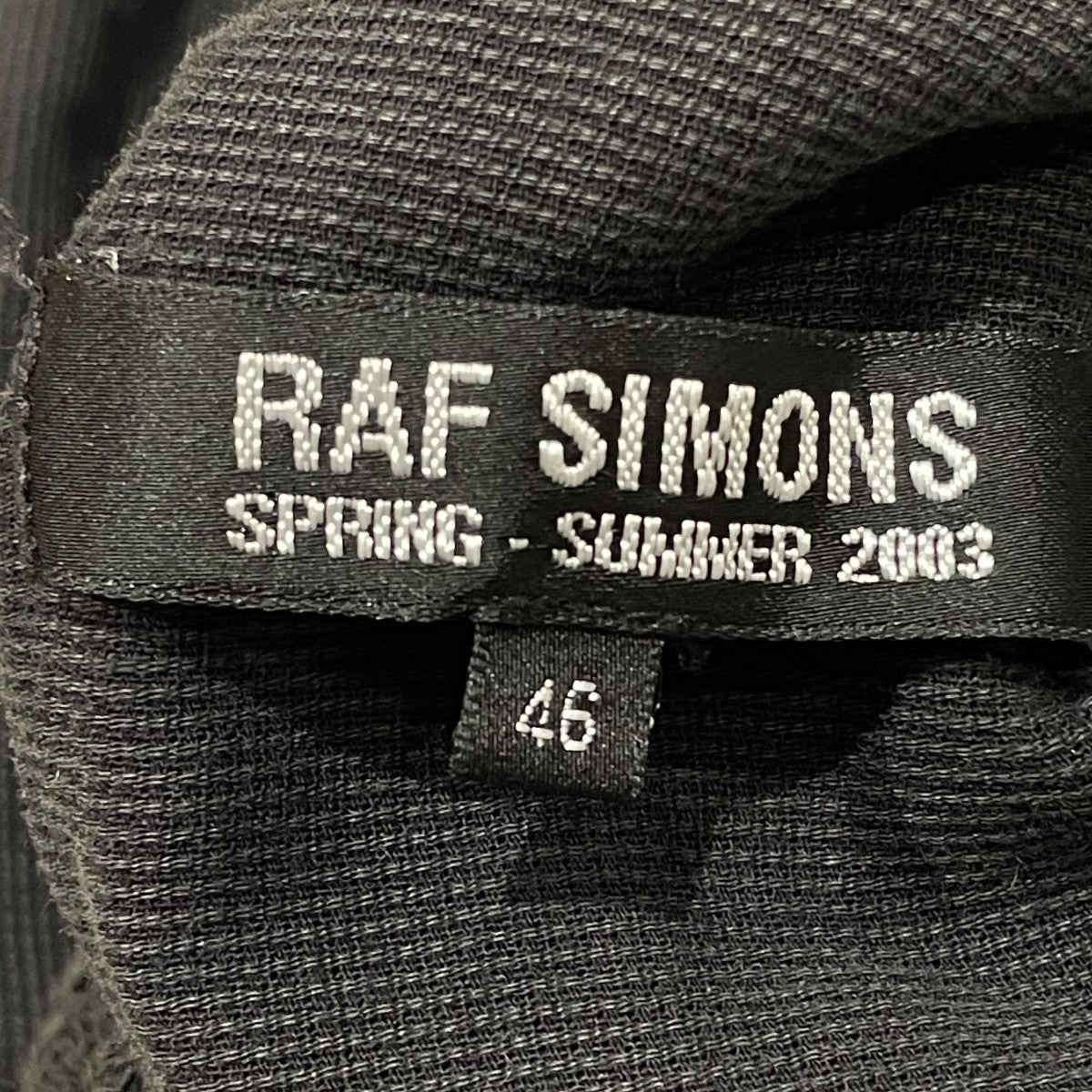 RAF SIMONS(ラフシモンズ) 03SS消費者期ノースリーブシャツ ブラック