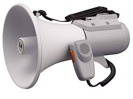 楽天市場】[ ER-1115 ] TOA メガホン 拡声器 ハンド型 防滴中型