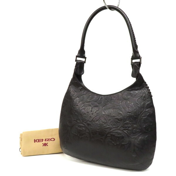 楽天市場】【中古】 KENZO レザー トートバッグ 花柄 古着 /1930