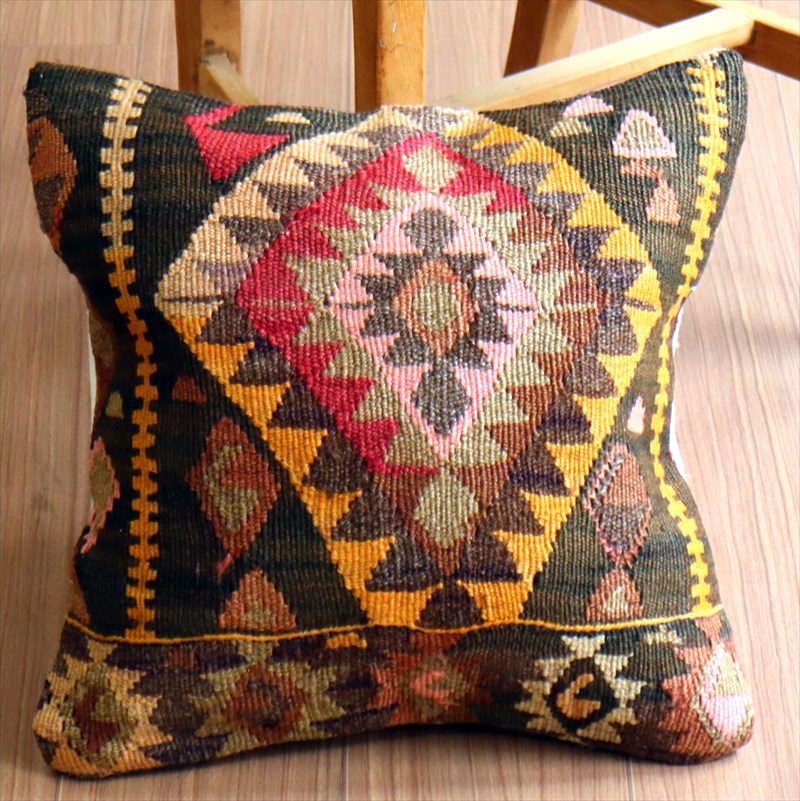 楽天市場】オールドキリム クッションカバー 40×40cm 3枚セット