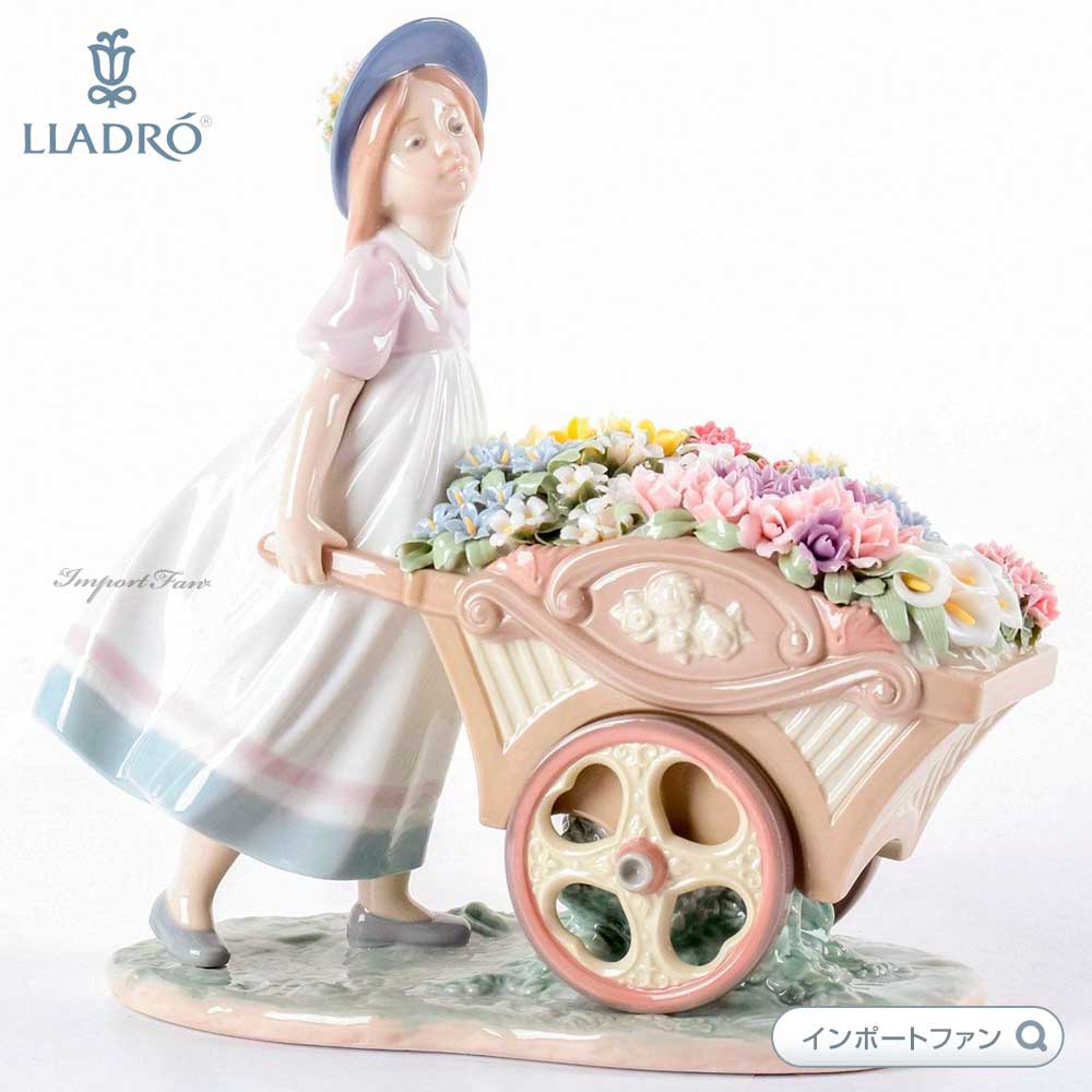 楽天市場】リヤドロ 可愛いお花屋さん 荷車 少女 置物 01006251 LLADRO
