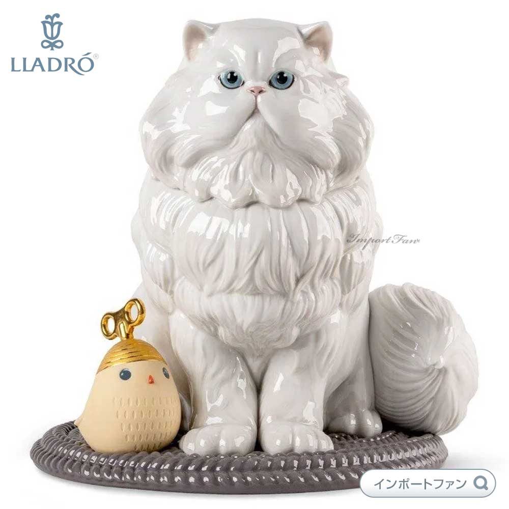 楽天市場】リヤドロ ペルシャ猫とおもちゃ ネコ 小鳥 01009688 LLADRO