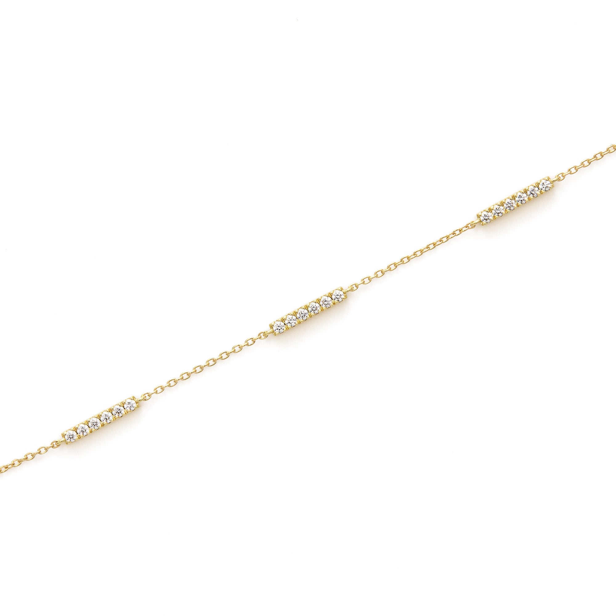 ライン K18イエローゴールド ダイヤモンドブレスレット JAF0011G
