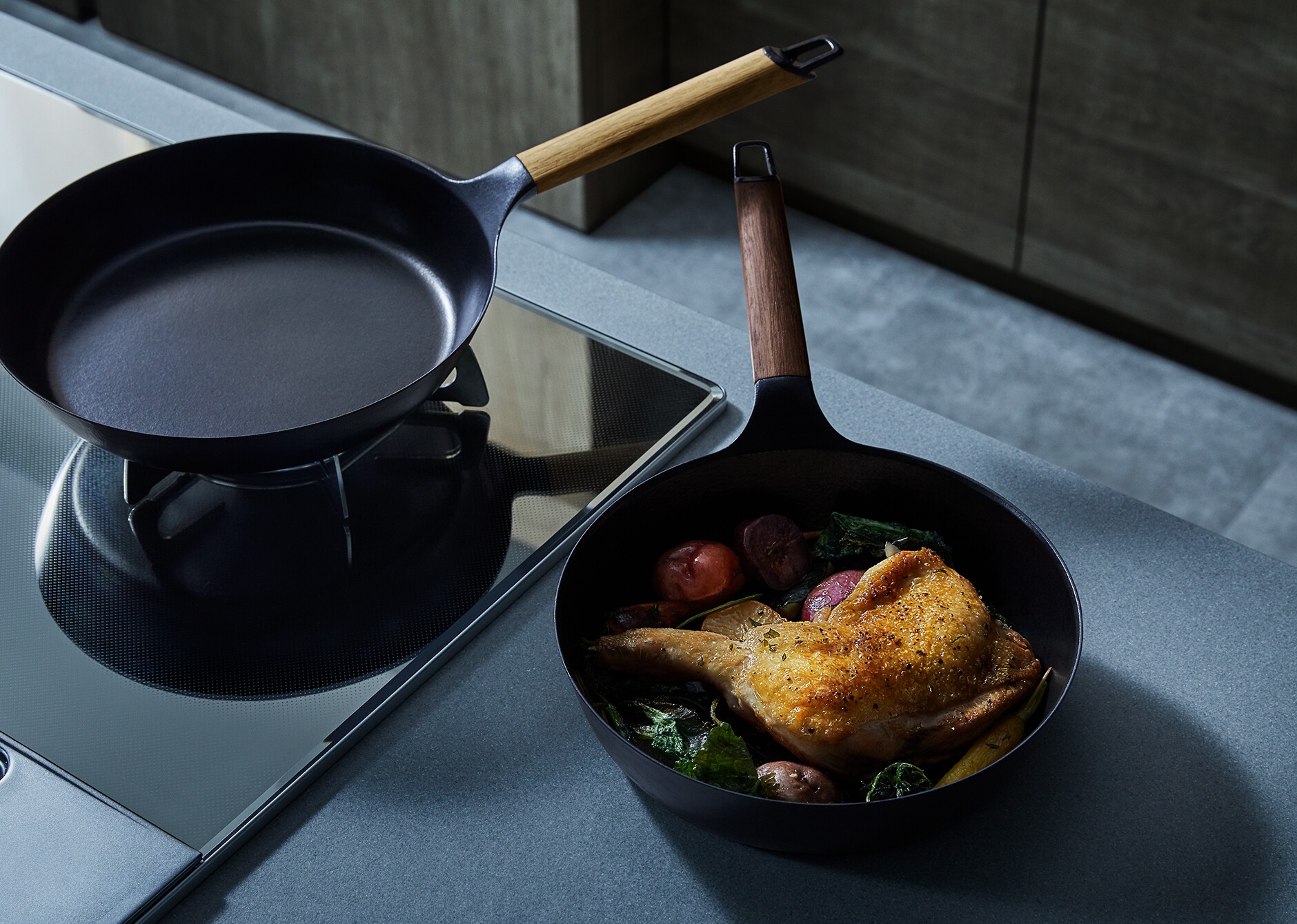 フライパン 24cm DEEP[ウォールナット］ | バーミキュラ公式オンライン