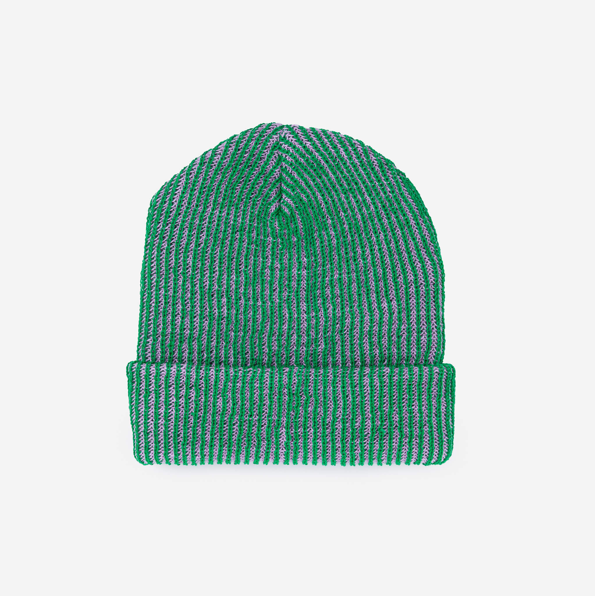 Colorful Knit Simple Rib Hat - Knitted Beanie - Slouch Stripe Knit