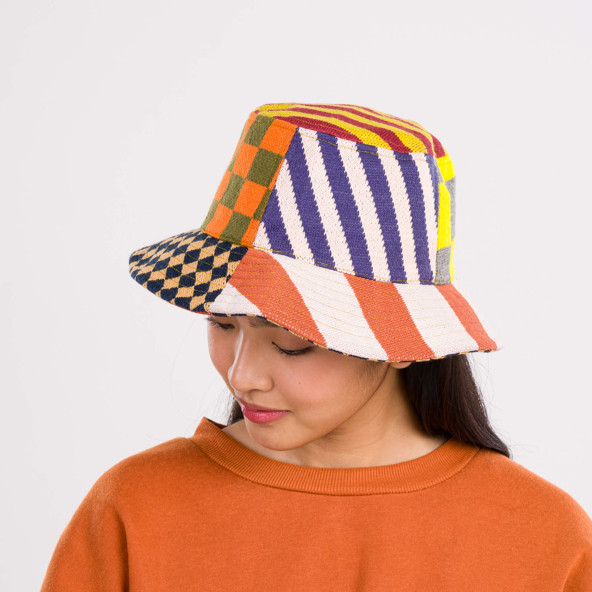 Pattern Patch Bold Bucket Hat Colorful Unique Crushable Packable