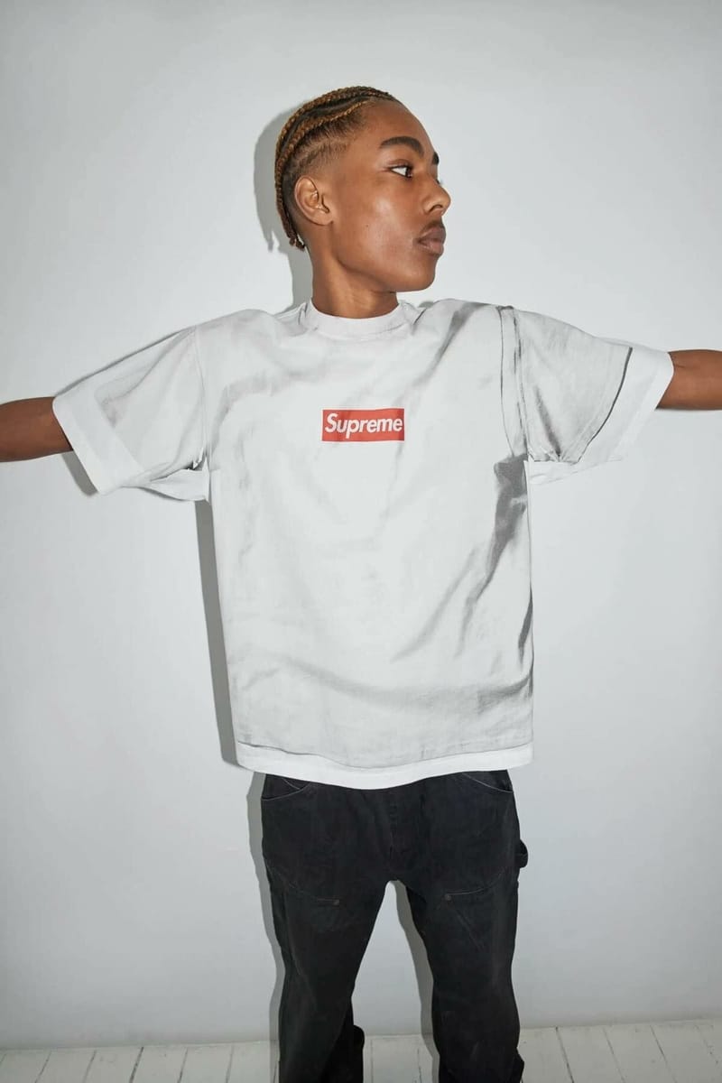 Supreme x MM6 Maison Margiela Box Logo Tee (White)
