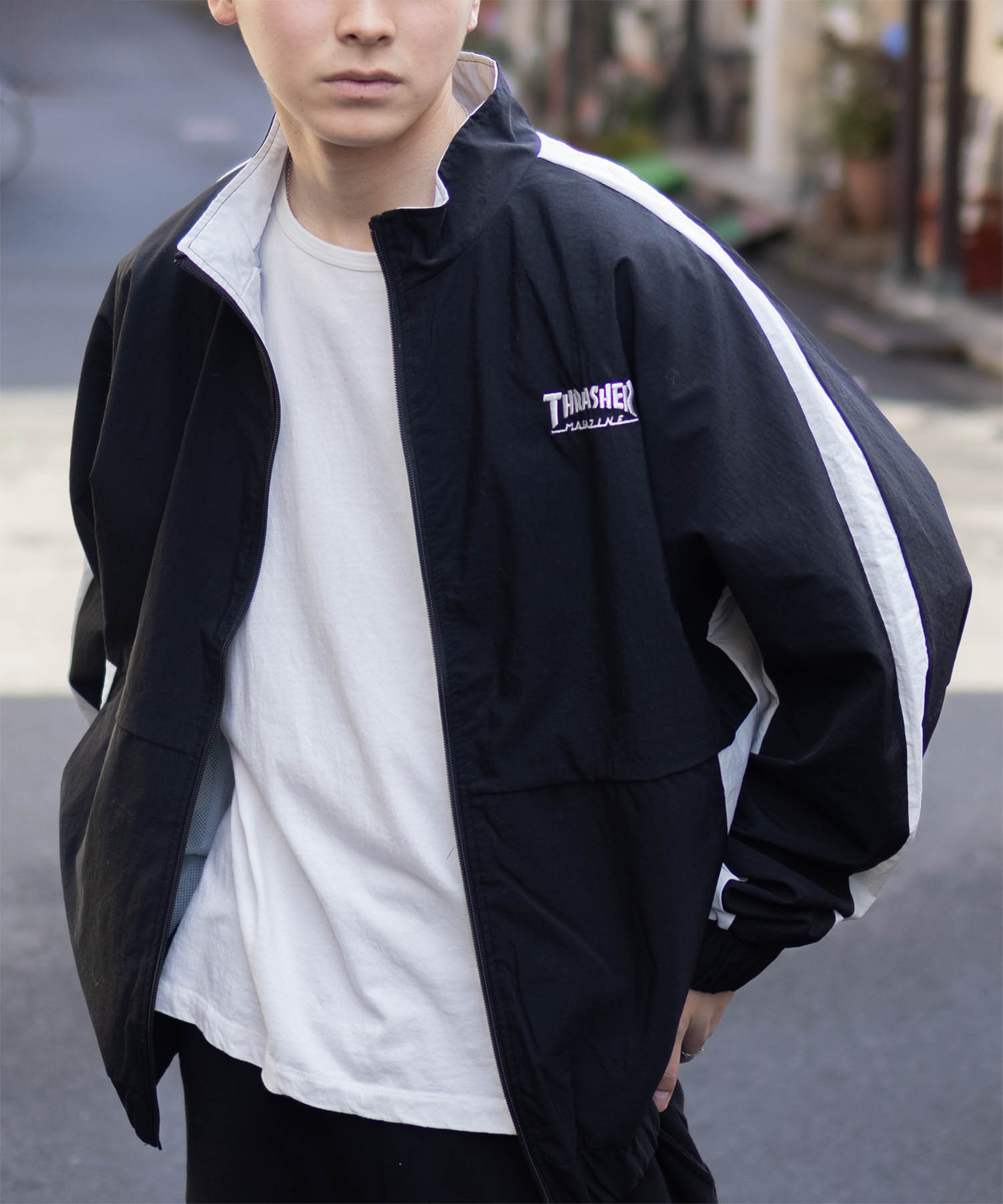 THRASHER（スラッシャー） ブルゾン メンズ 裏メッシュ ナイロン 反射