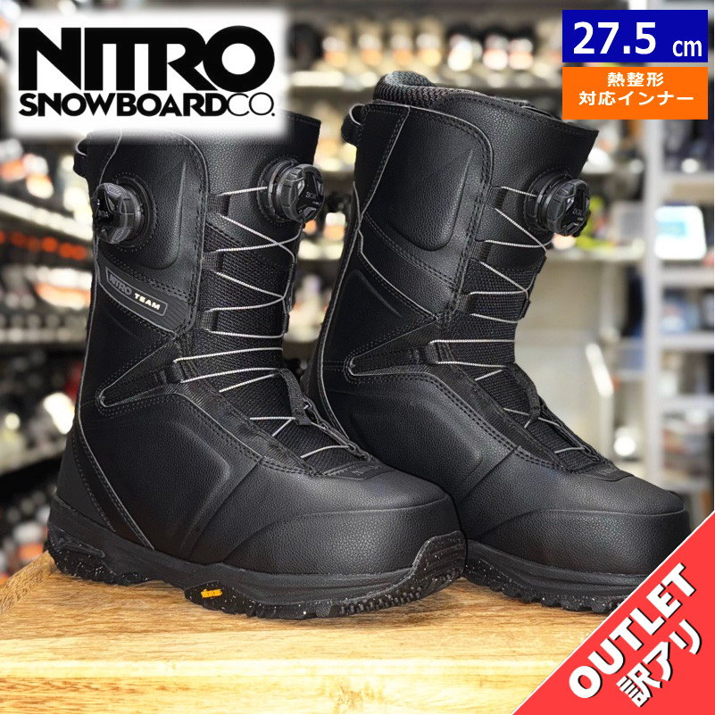 ラスト1点】 【OUTLET】24-25 NITRO TEAM BOA カラー:BLACK 27.5cm