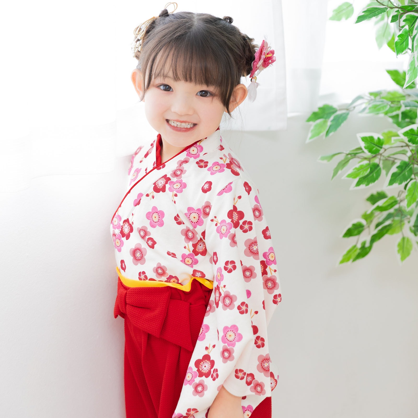 chil2 袴 袴風 女の子 子供用 キッズ 2点 セット ひなまつり 和服 衣装