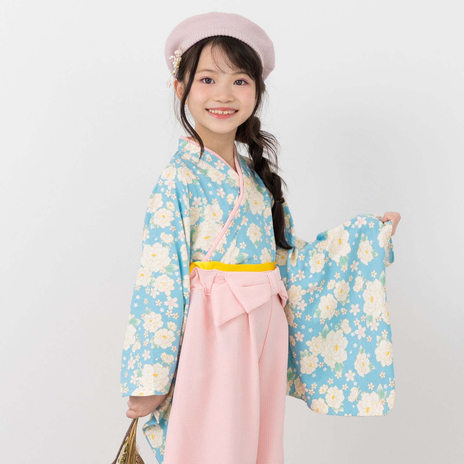 chil2 袴 袴風 女の子 子供用 キッズ 2点 セット ひなまつり 和服 衣装
