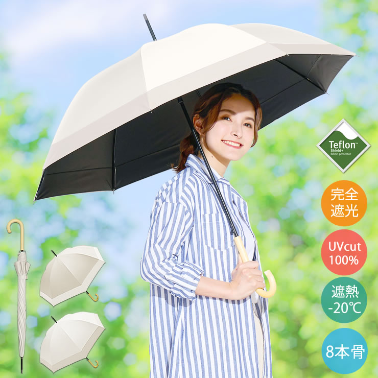 LAD WEATHER（ラドウェザー） 日傘 完全遮光 長傘 晴雨兼用 8本骨