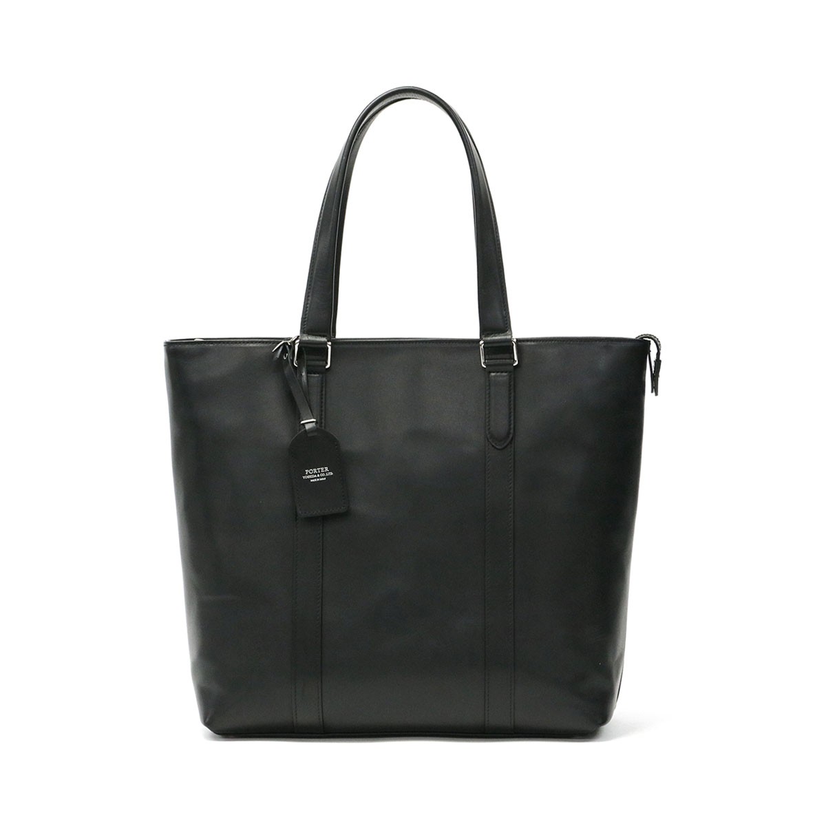ポーター PORTER◇トートバッグ/レザー/BLK/無地 トートバッグ レザー