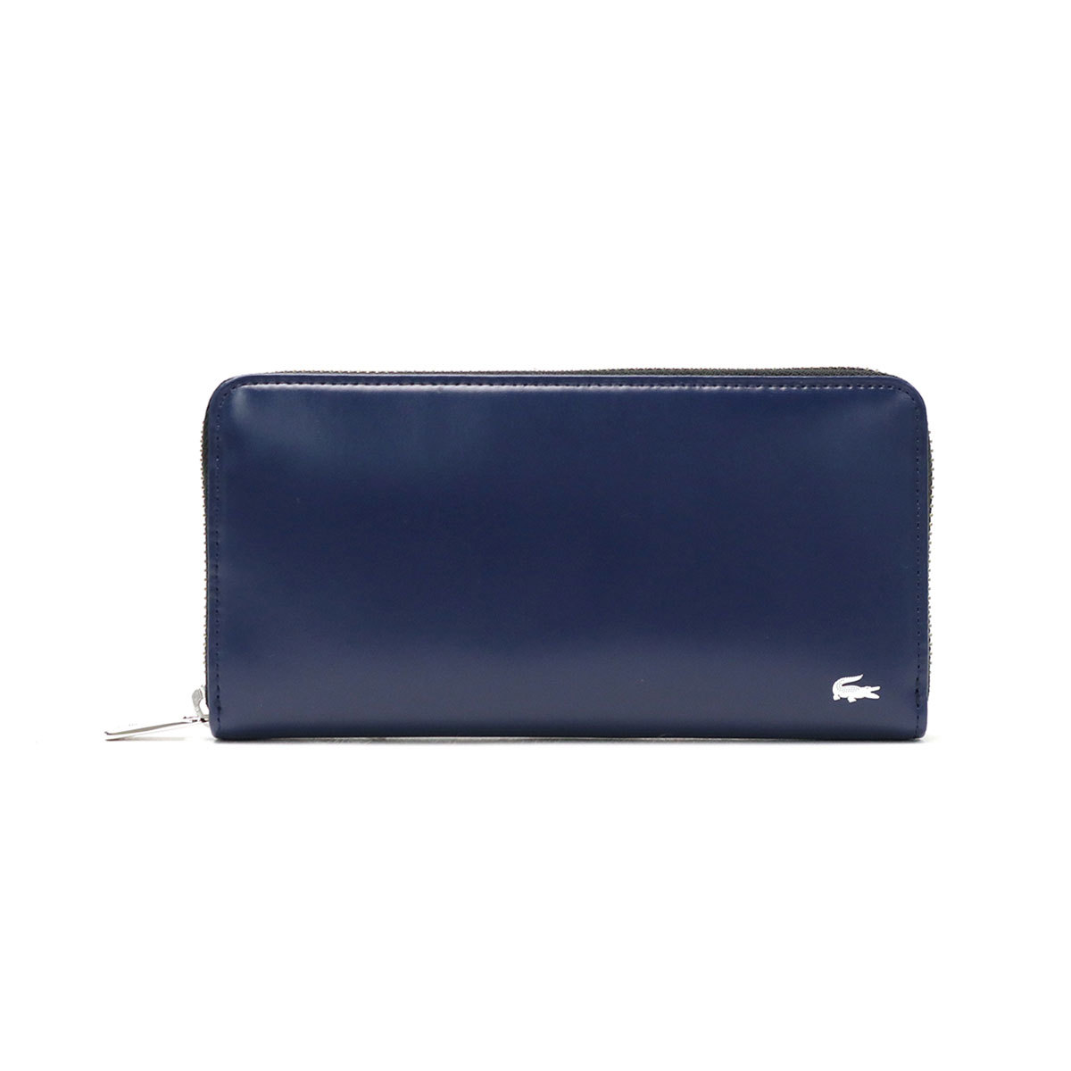 Lacoste ロゴプリント 長財布 ネイビー Lacoste ロゴプリント 長財布