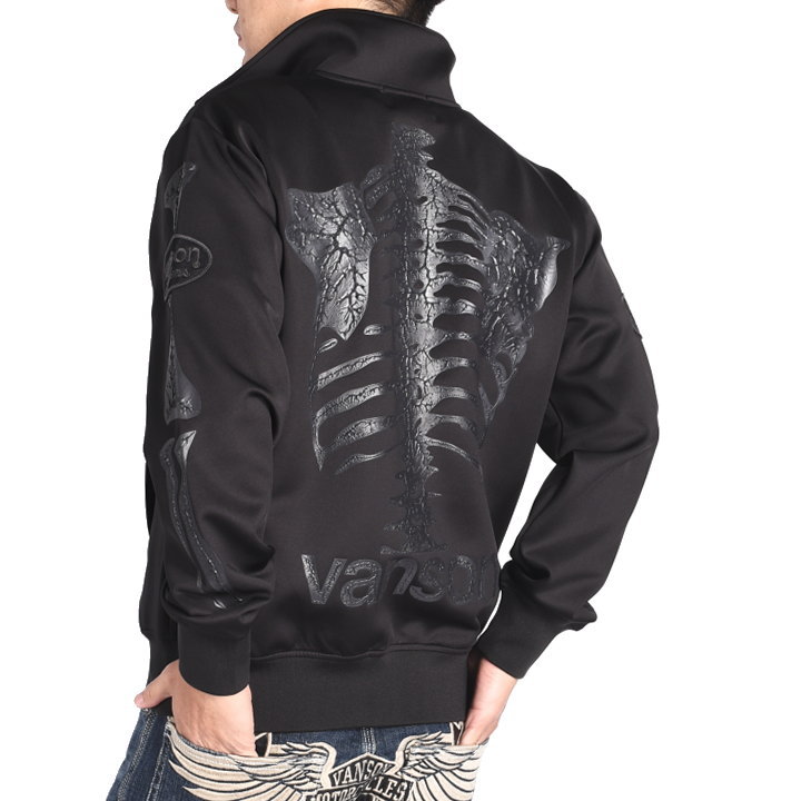 VANSON（バンソン） ジャージ BONE スカルボーン 立体プリント