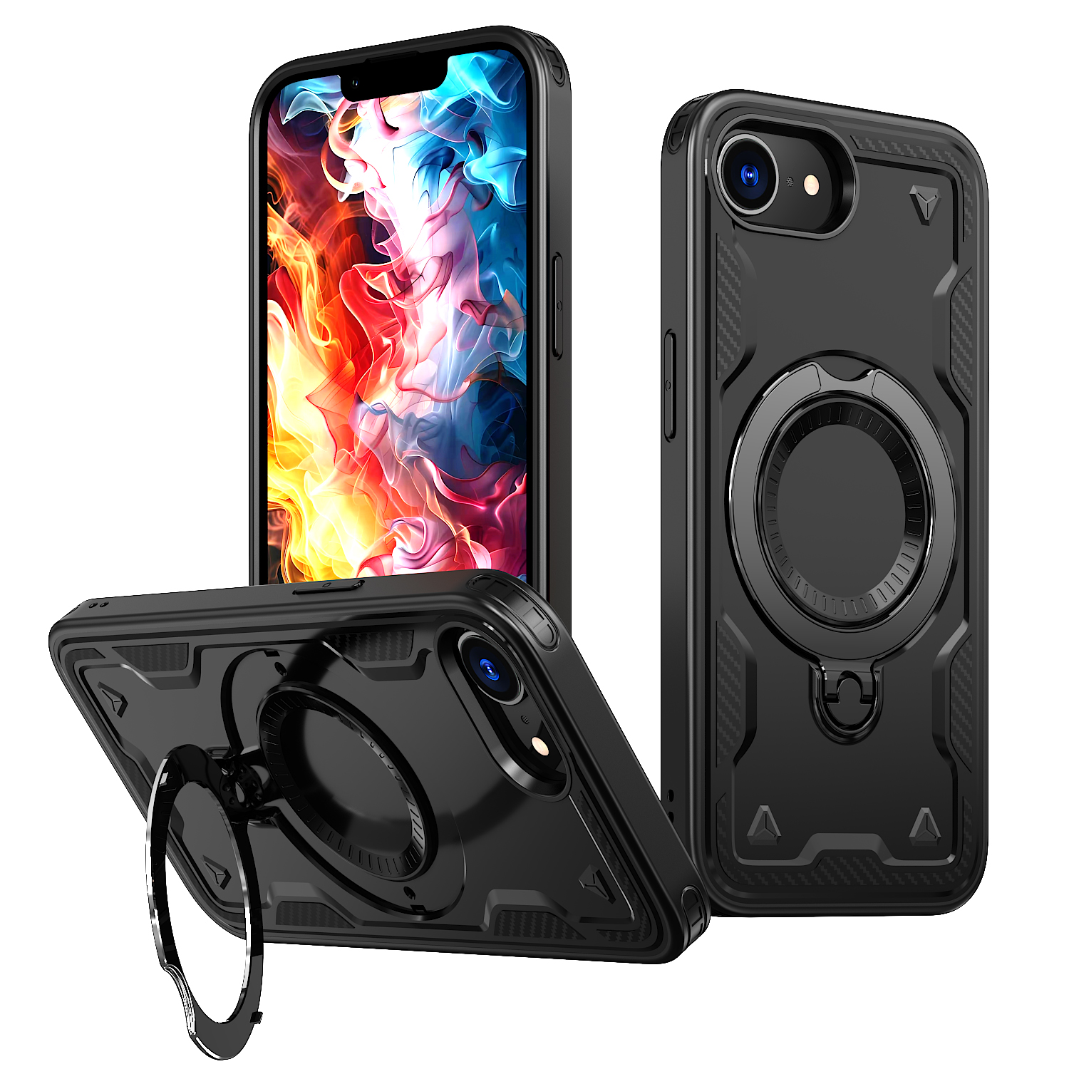 SAVVIES 保護フィルムセット iPhone16 plus ケース magsafe対応
