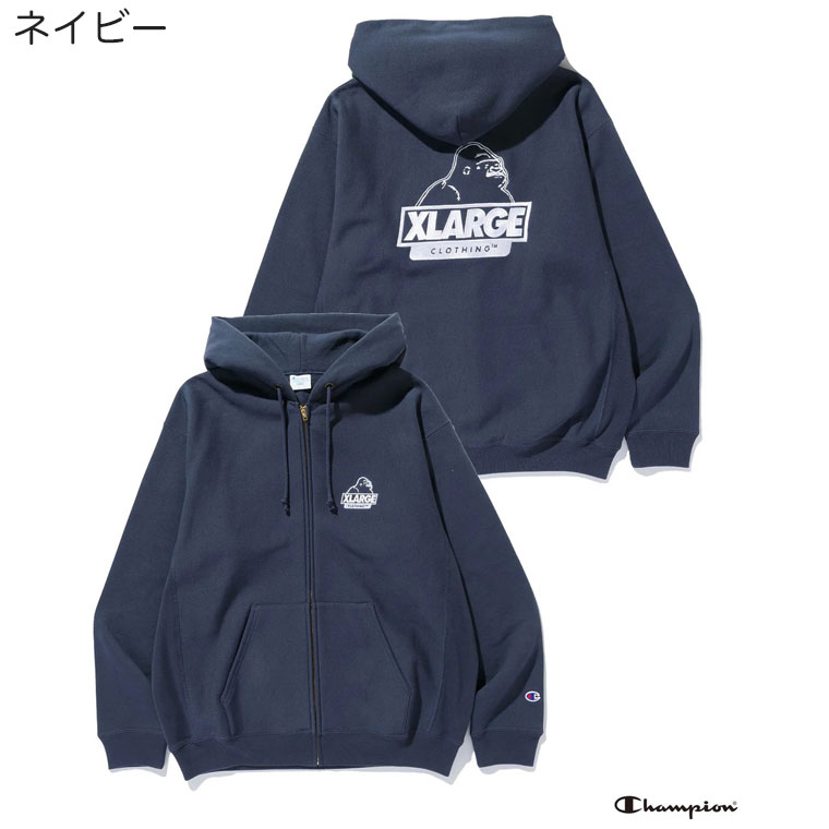 古着Championスウェットパーカー(トリコタグ)X-Large ネイビー