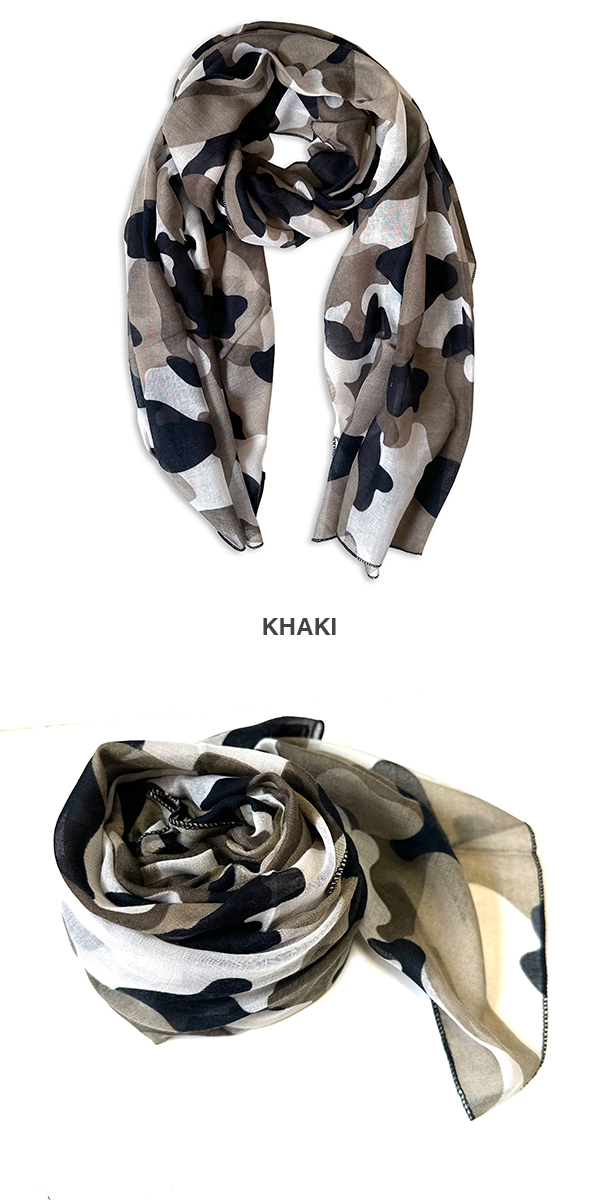 ウッドランド カモフラージュ ストール 全5色 大判サイズ 迷彩 CAMO