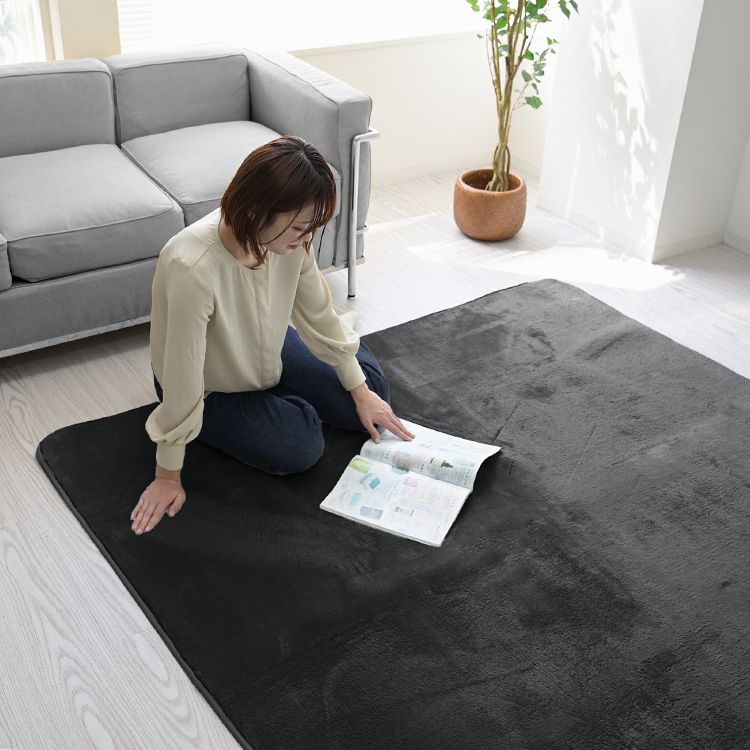 FUR ムーンカーペットラグ 200x200 難あり FUR ムーンカーペットラグ