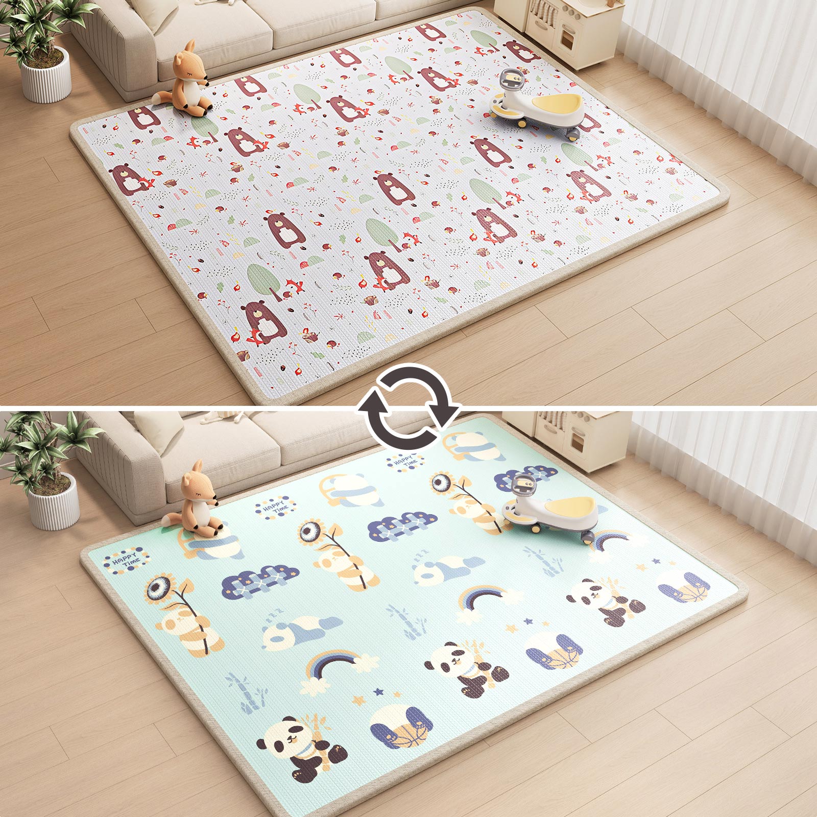 DIYELL ベビーマット プレイマット 180×250cm ベビー 赤ちゃん