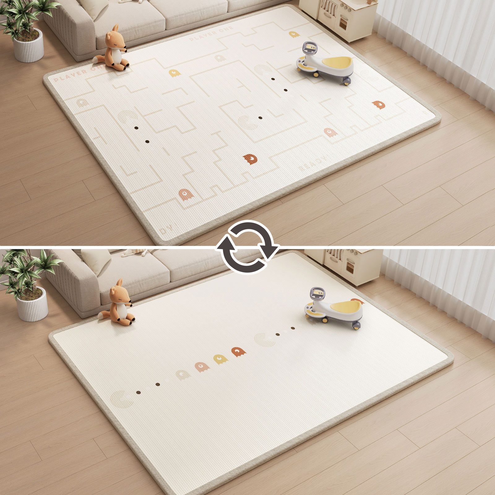 DIYELL ベビーマット プレイマット 180×200cm ベビー 赤ちゃん