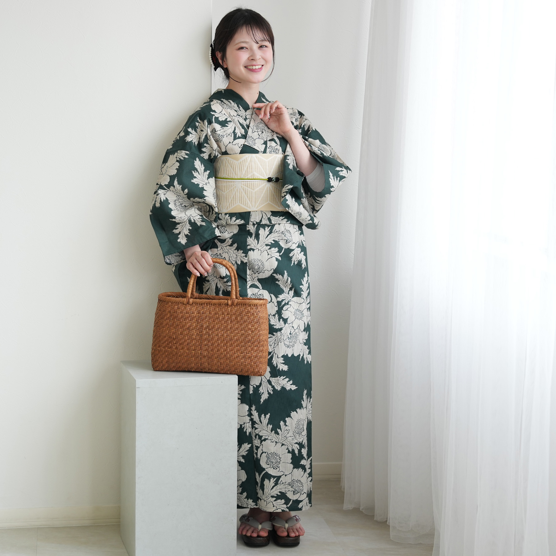 utatane 浴衣 セット レディース Sサイズ 浴衣3点セット 浴衣/帯/下駄