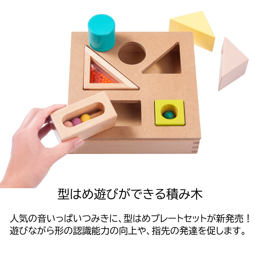 エド・インター（Ed・Inter） 木製 知育玩具 音いっぱいつみき 型はめ