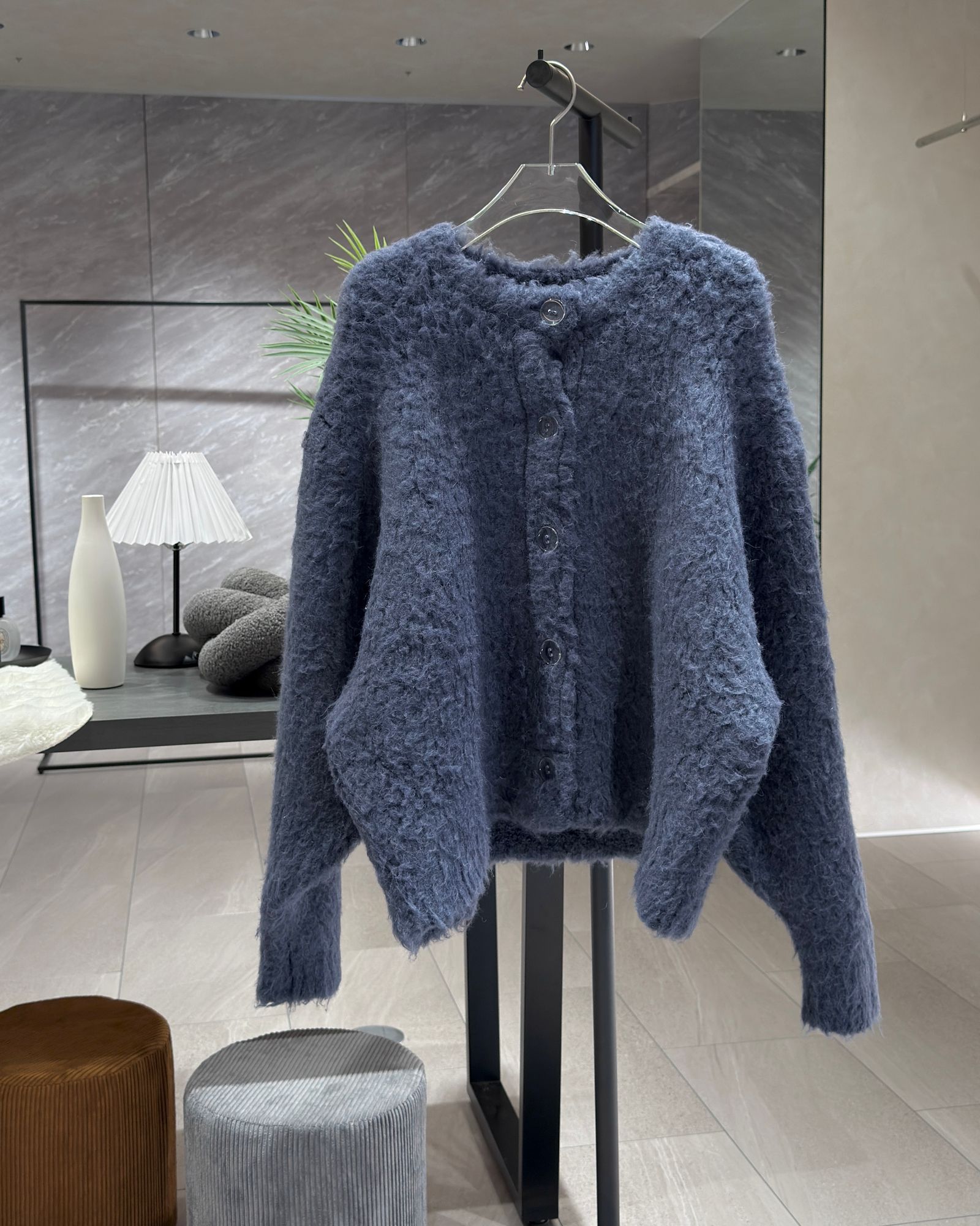 CAVEZA ROSSO - Curl shaggy knit cardigan / カールシャギーニット