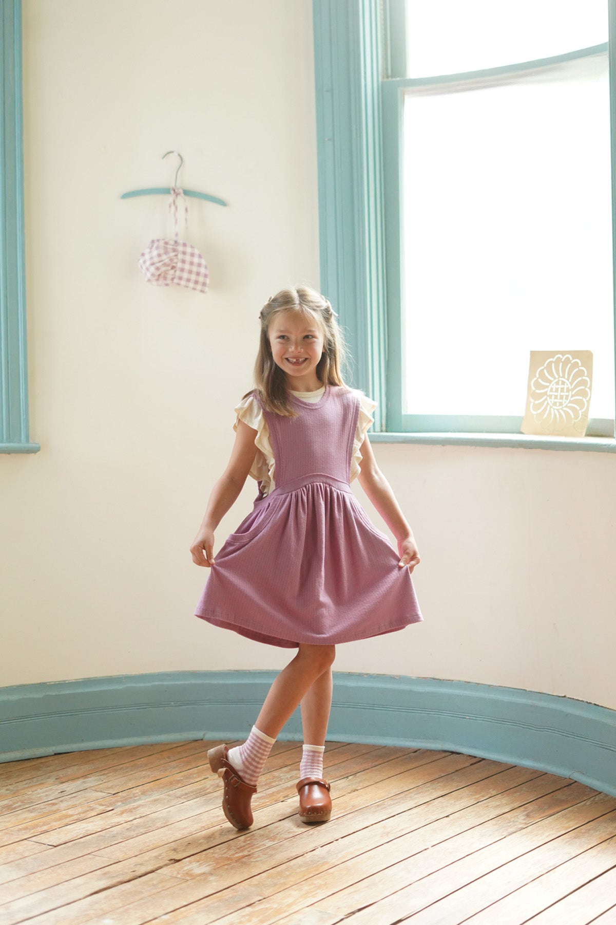 新品Soor Ploom Frill Tee 6Y Dove Pointelle 新品Soor Ploom Frill