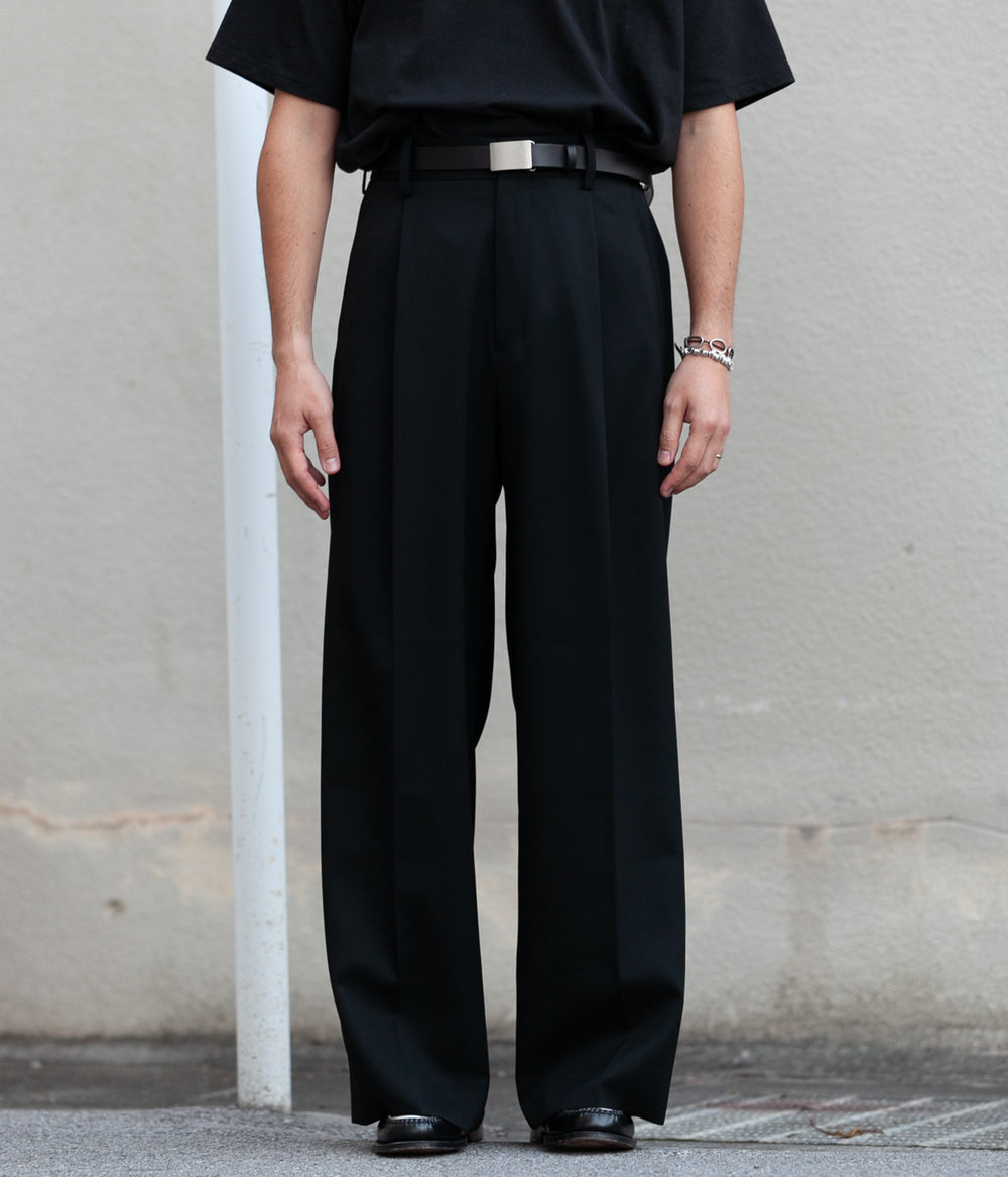 stein DOUBLE WIDE TROUSERS BLACK S 【公式通販】