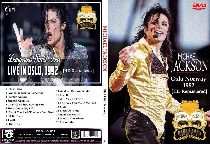 9 マイケルジャクソン 92ノルウェーHDリマスターMICHAEL JACKSON DVD