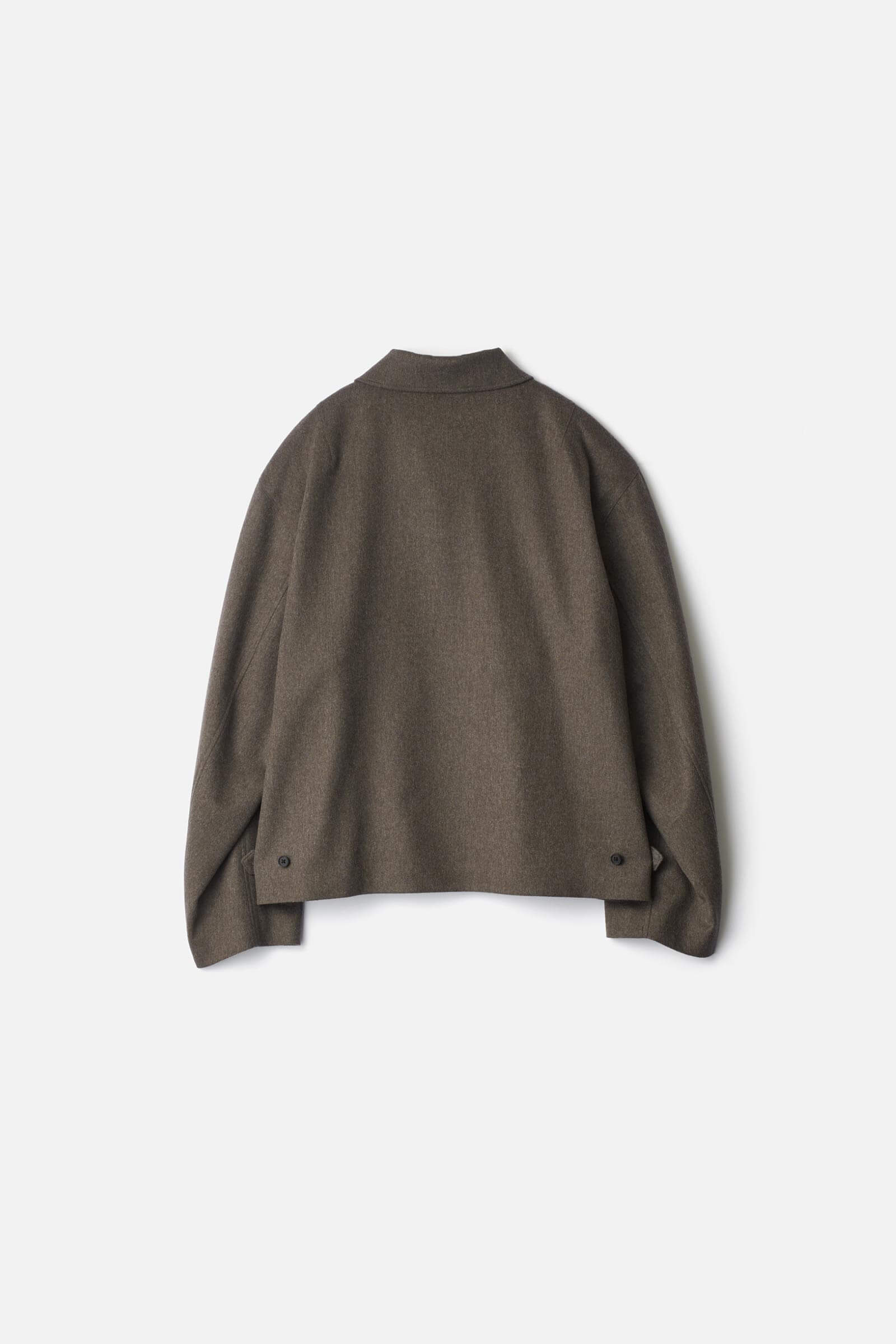 WOOL DOESKIN ZIP SHORT JACKET – ssstein