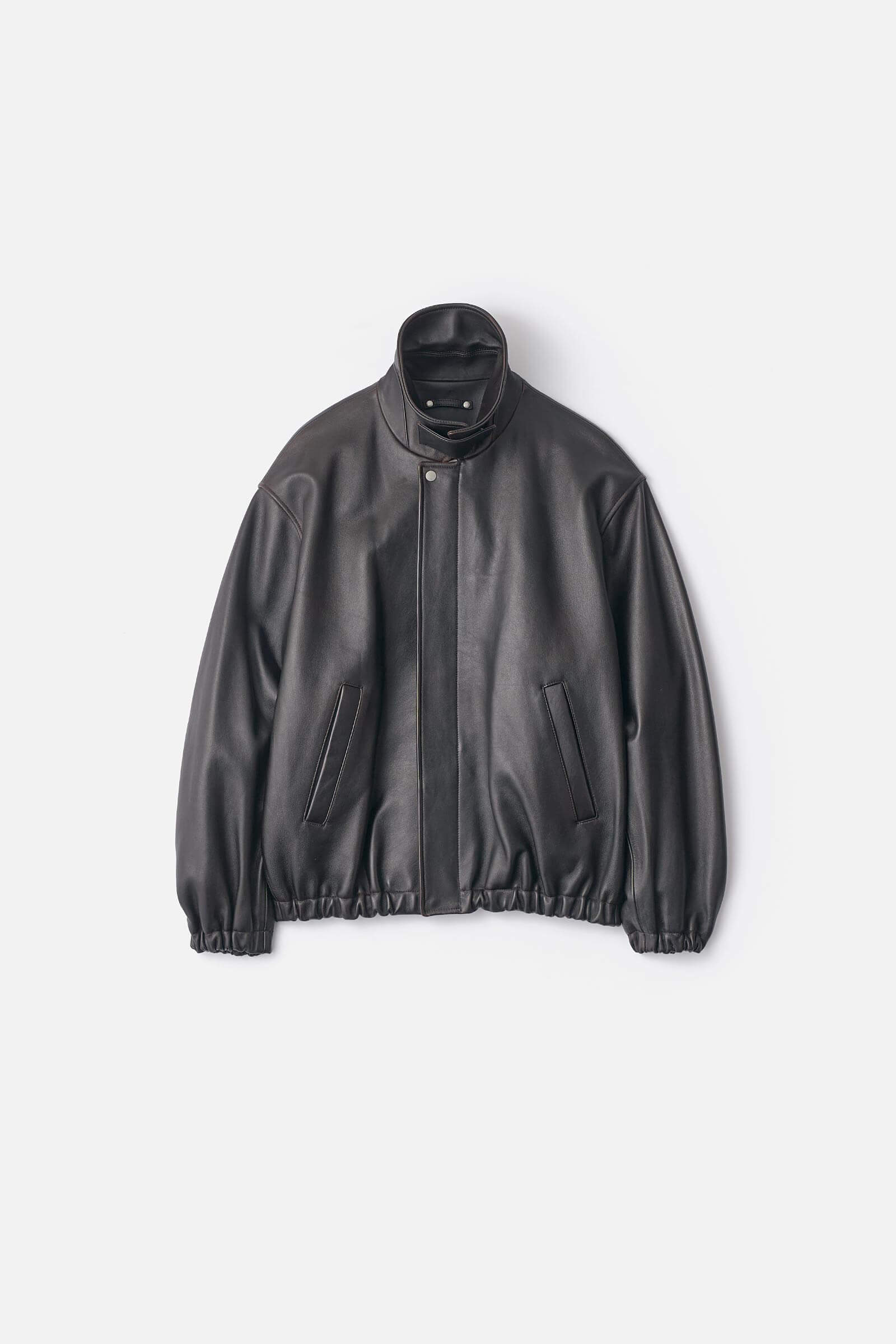 SHEEP LEATHER ZIP SHORT JACKET – ssstein