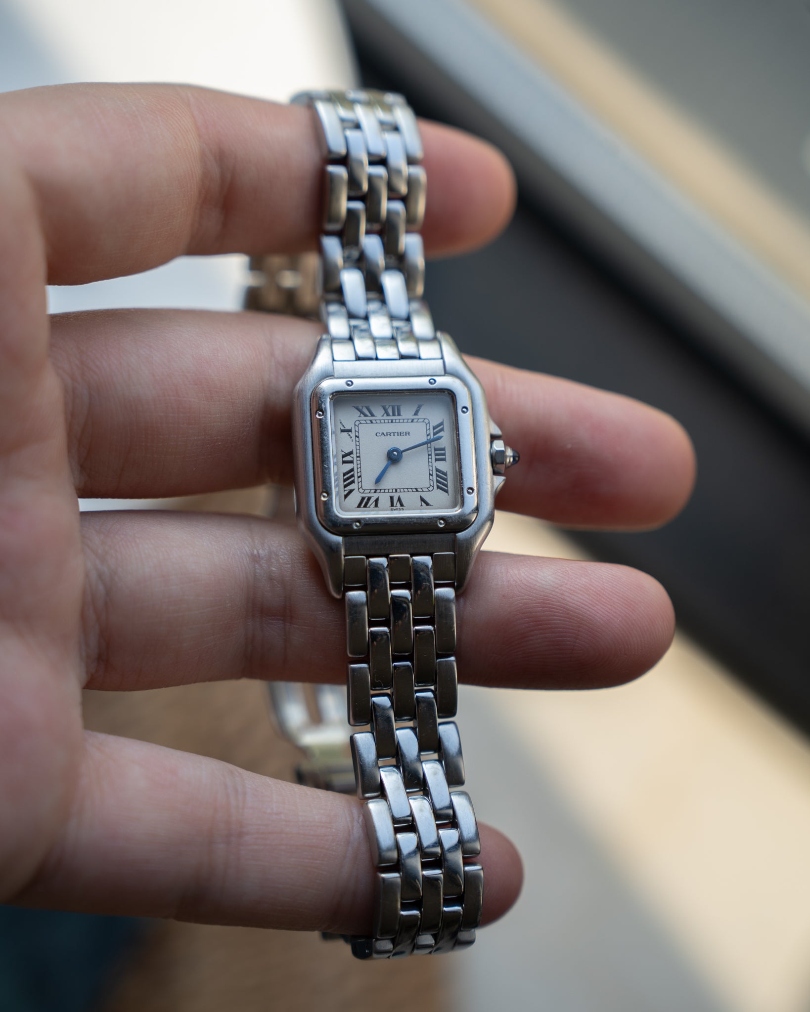 カルティエ パンテール SM スチール製 Ref. 1320、箱と書類付き