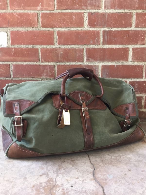 送料無料≪ビンテージ雑貨≫【ORVIS キャンバス×レザーボストンバッグ