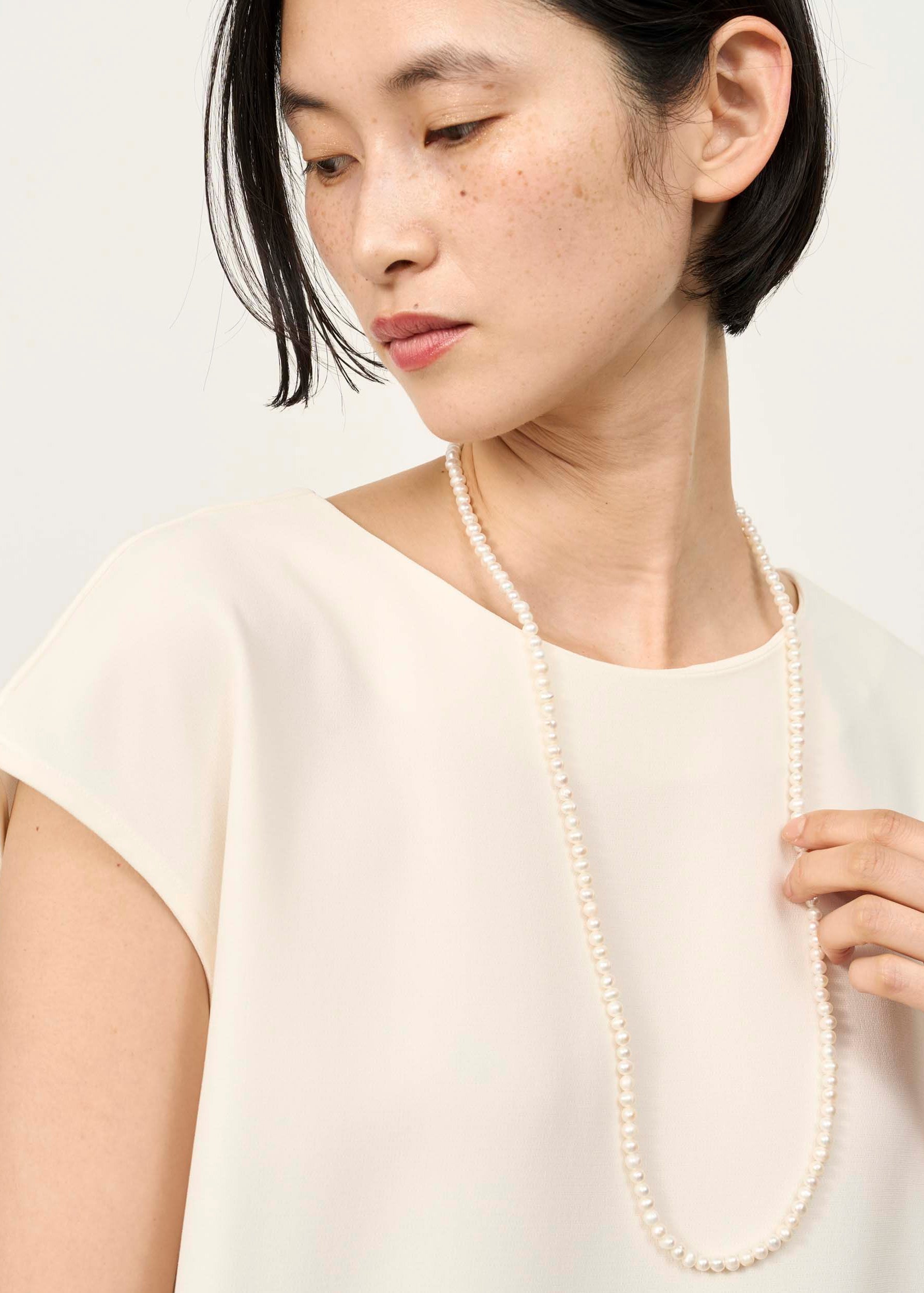 淡水パールロングネックレス - SOÉJU online store｜上質な大人の女性