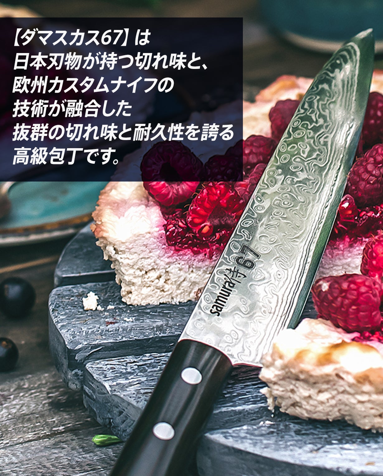 包丁【ダマスカス67シリーズ】シェフ・ユーティリティ・ぺティ(3点