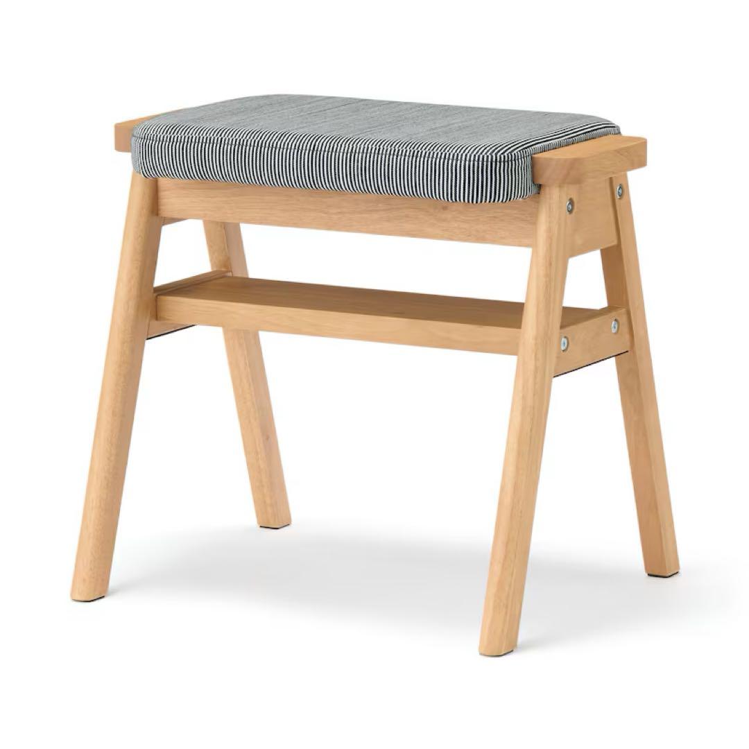 無印良品　残反を使ったスタッキングスツール　ヒッコリー 残反をつかったスタッキングスツール デニムヒッコリー | 無印良品