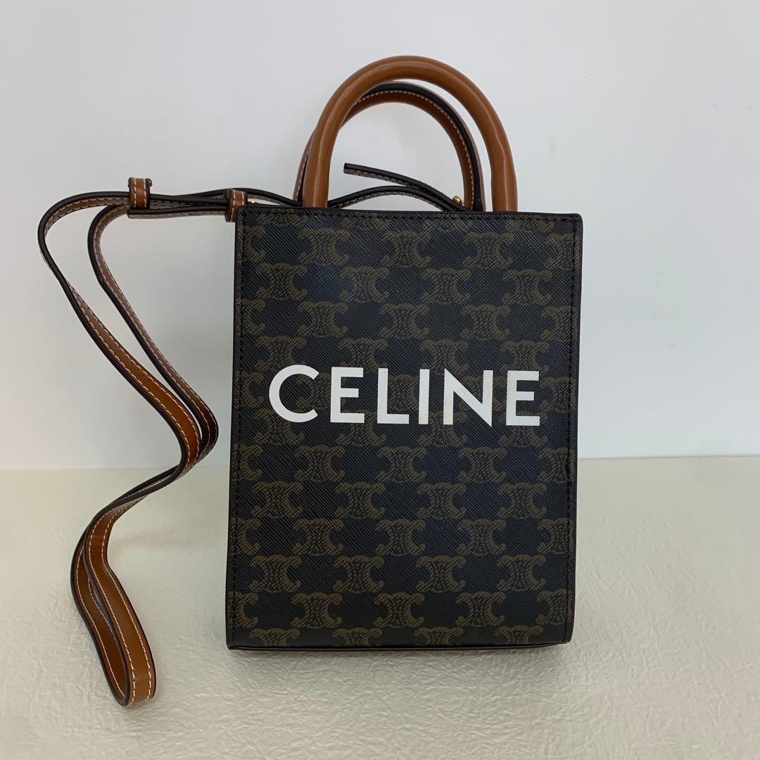 CELINE ロゴ　ショルダーバッグ CELINE サークルロゴショルダーバッグ