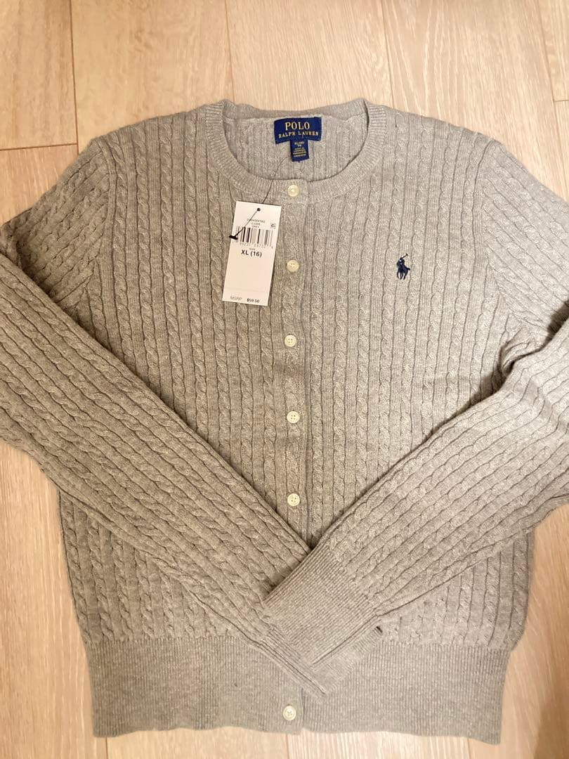 Polo ポロラルフローレン ケーブルカーディガン グレーレディースMサイズ相当 POLO RALPH LAUREN（カーディガン ・ グレー/灰色系）のフリマアイテム一覧
