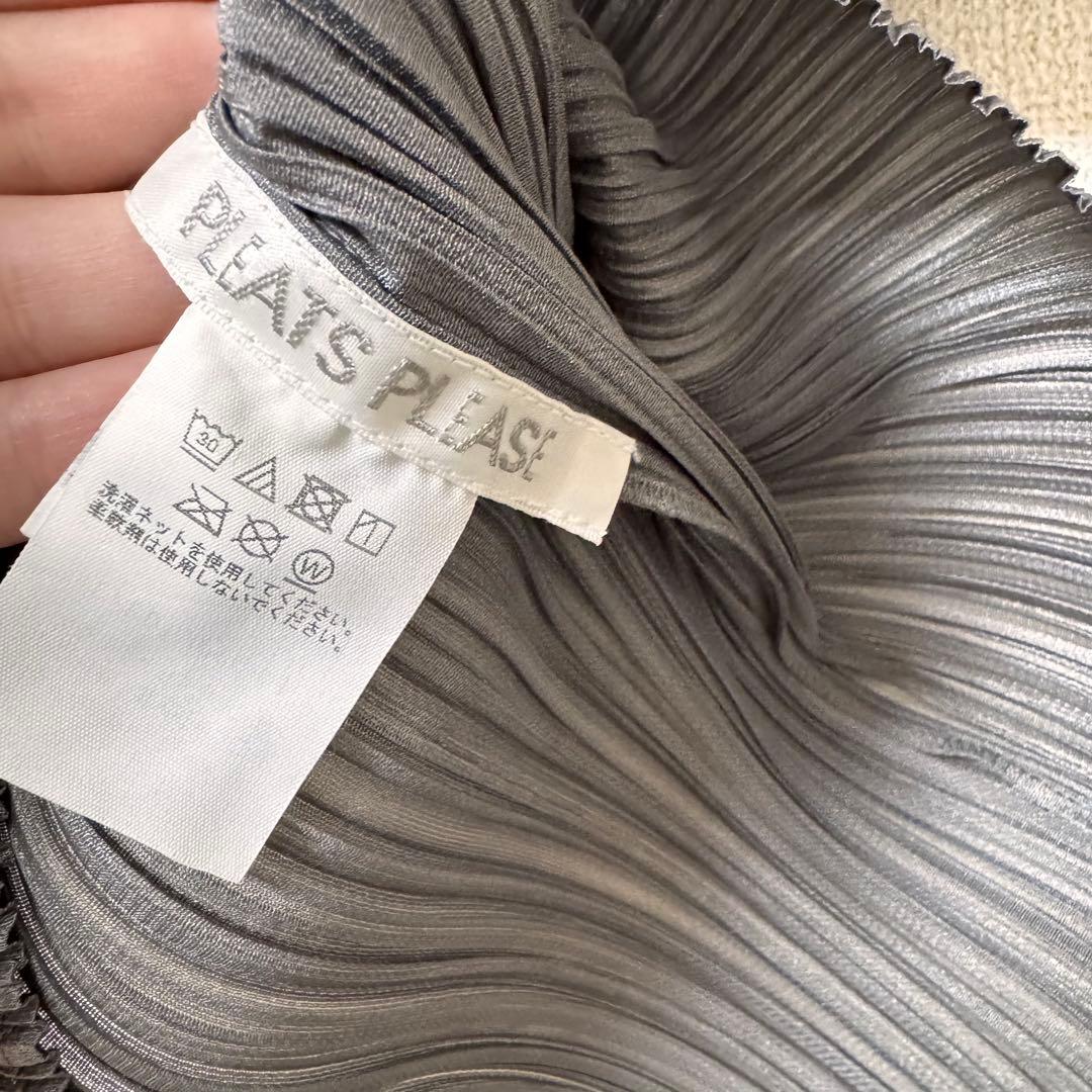 プリーツプリーズ 半袖カットソー グレー pleats please 半袖 - メルカリ