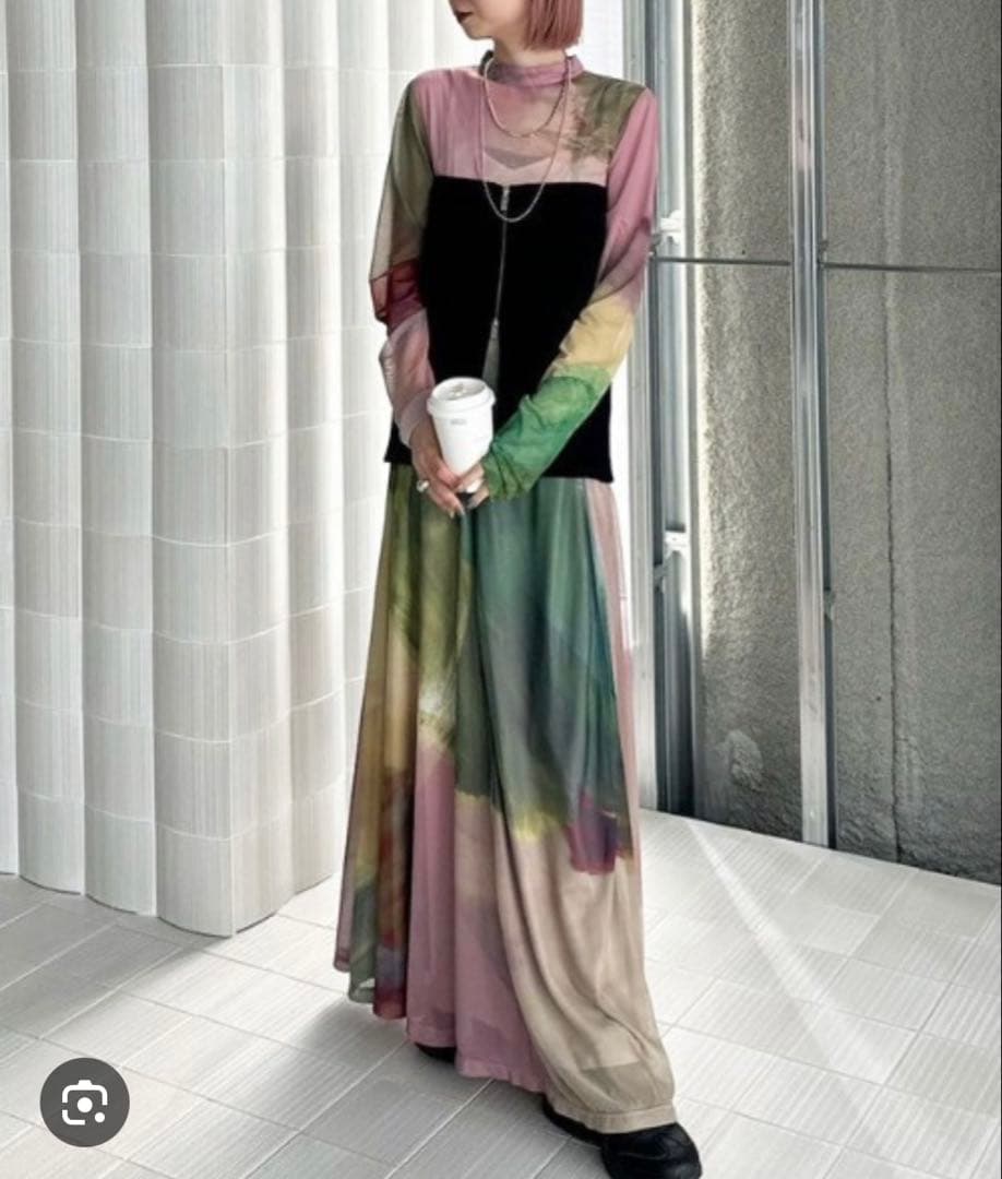 ELIZABETH STAINED GLASS SHEER DRESS 新品 7.23(火曜日) 発売 Ameri Vinatage アメリヴィンテージ ”ELIZABETH