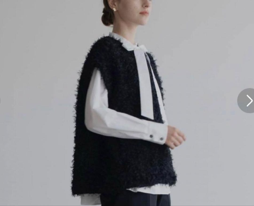 OHGA MOKE VEST ブラック オーガ KNIT VEST | OHGA