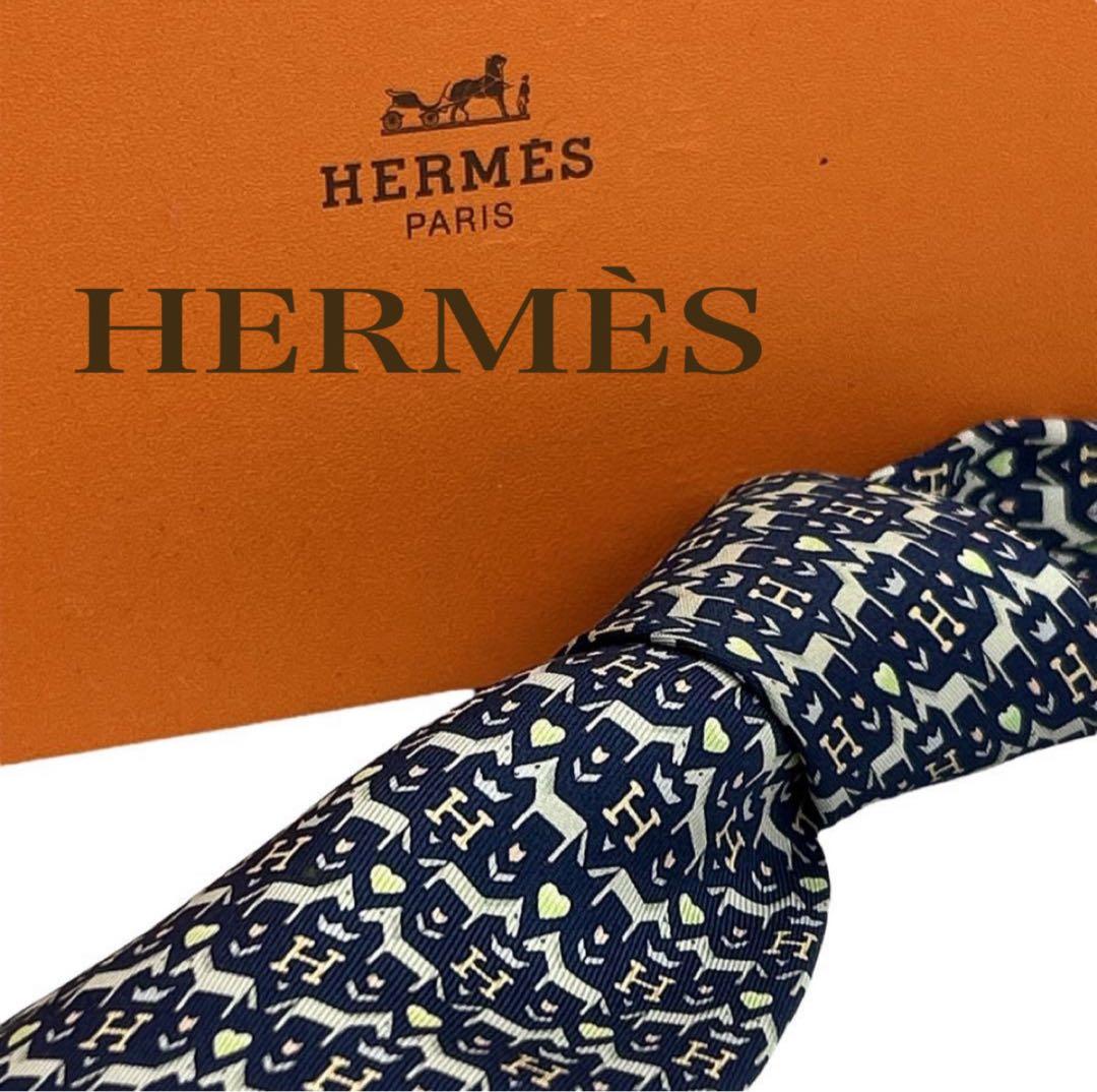エルメス ネクタイ H柄 ハート クラウン 総柄 ネイビー シルク フランス製 楽天市場】HERMES エルメス ネクタイ TIE メンズ フランス製 シルク H