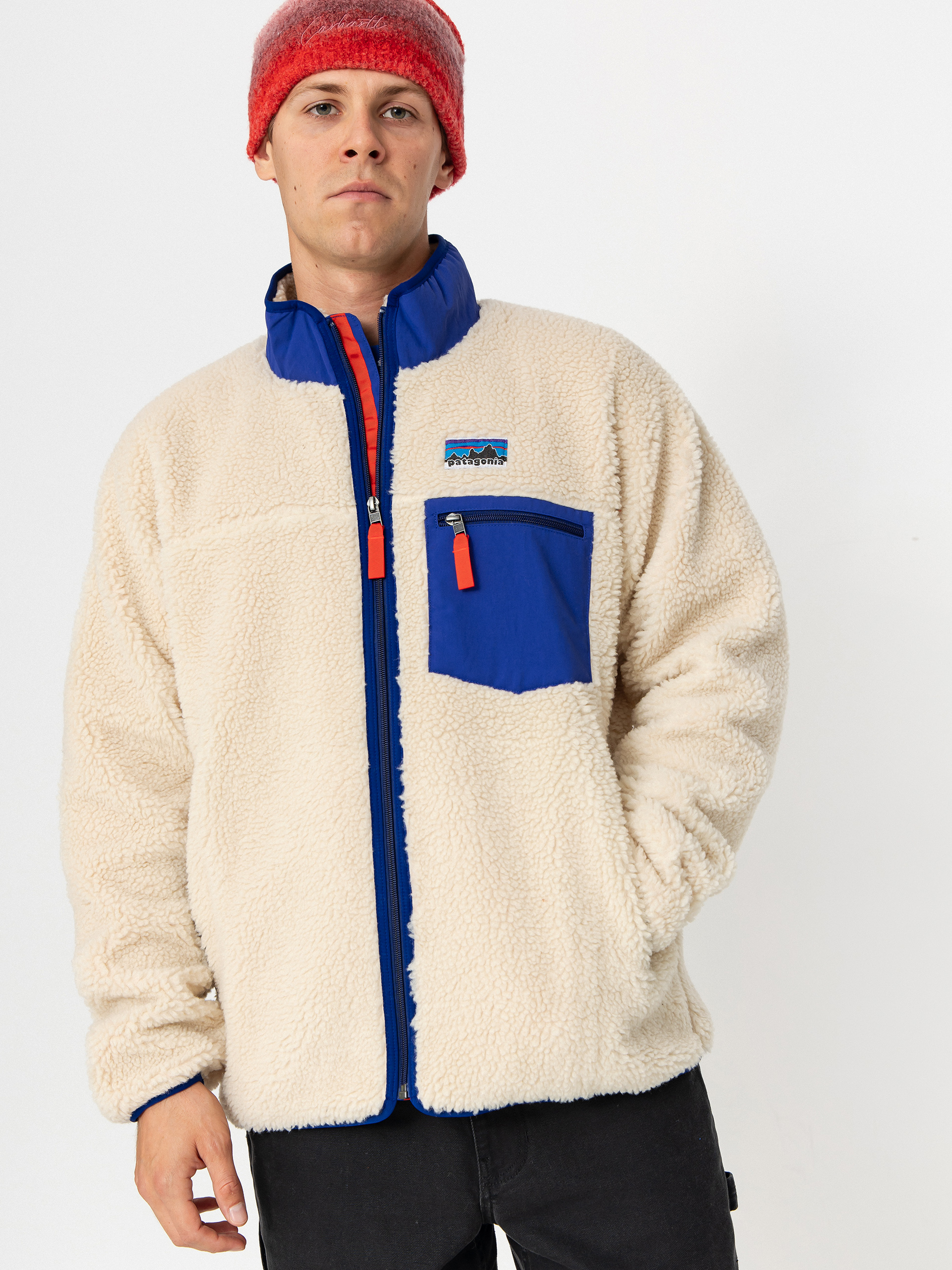 Patagonia Classic Retro X Jacket - blue, beige (dark natural)