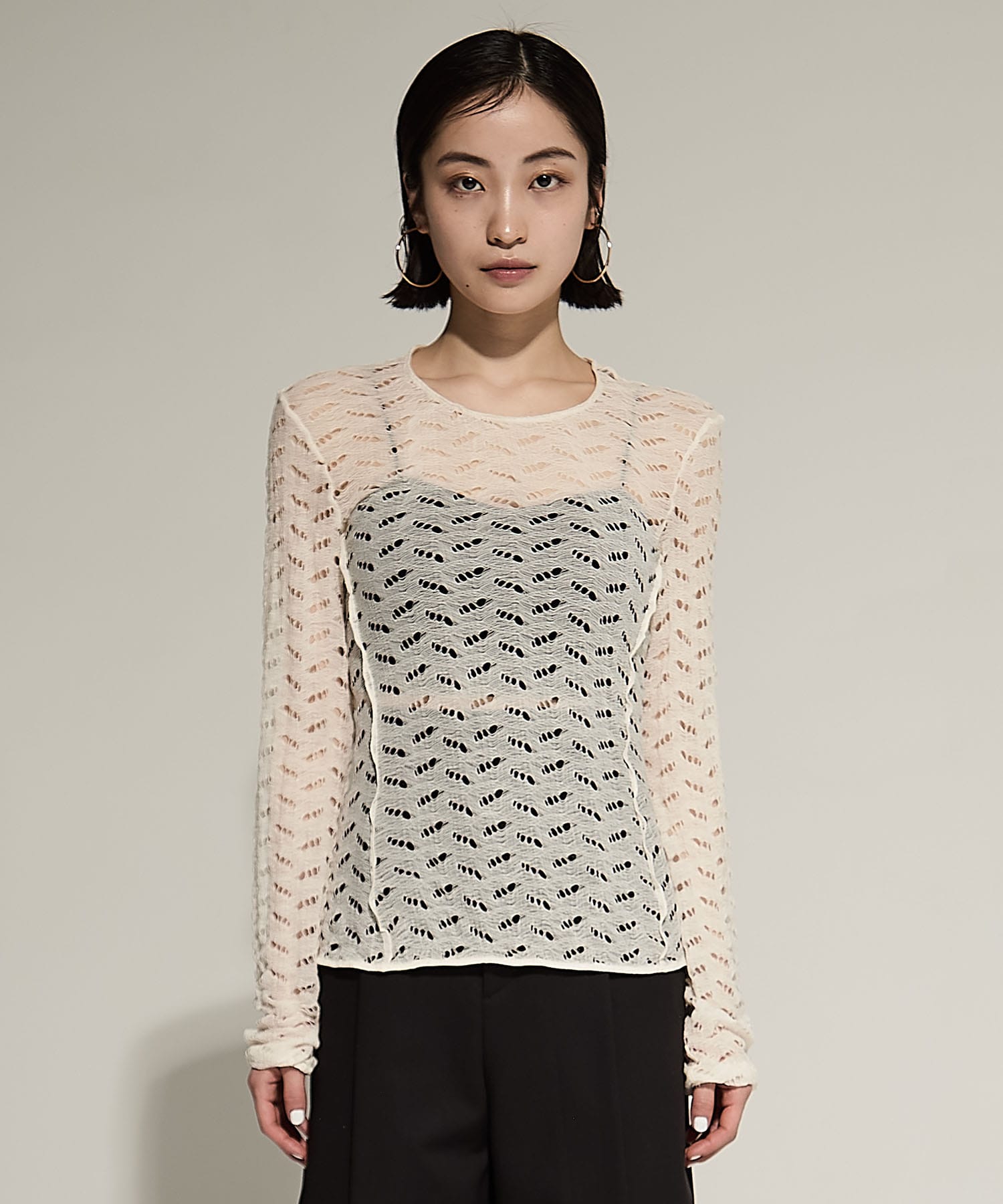 Jacquard Long T-shirts(FREE ECRU): TODAYFUL: WOMENS｜ STUDIOUS