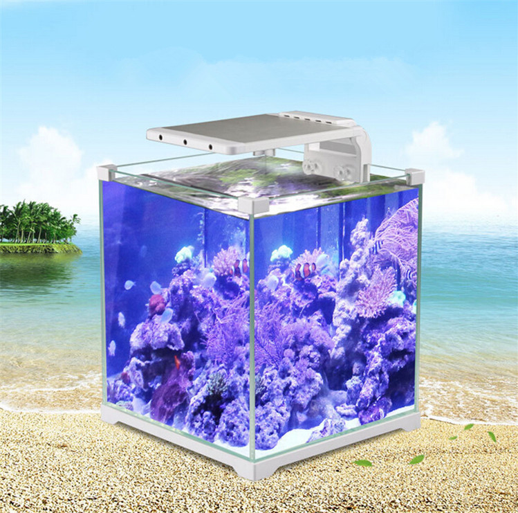 SunSun ATK-250D 4gal Nano Fish Tank w/ 6W LED Light & Internal