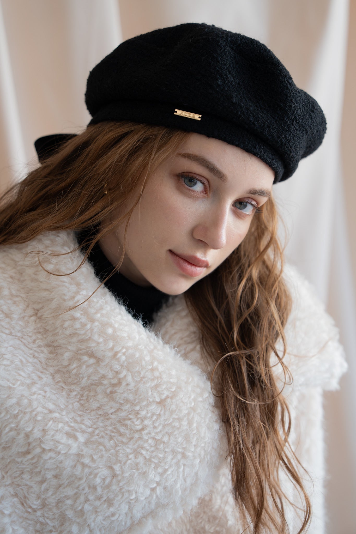 CA4LA×Acka. velour ribbon beret – Acka online store