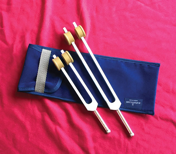 Acutonics Ohm® Octave Set Bored Gem Tip Forks | Acutonics®