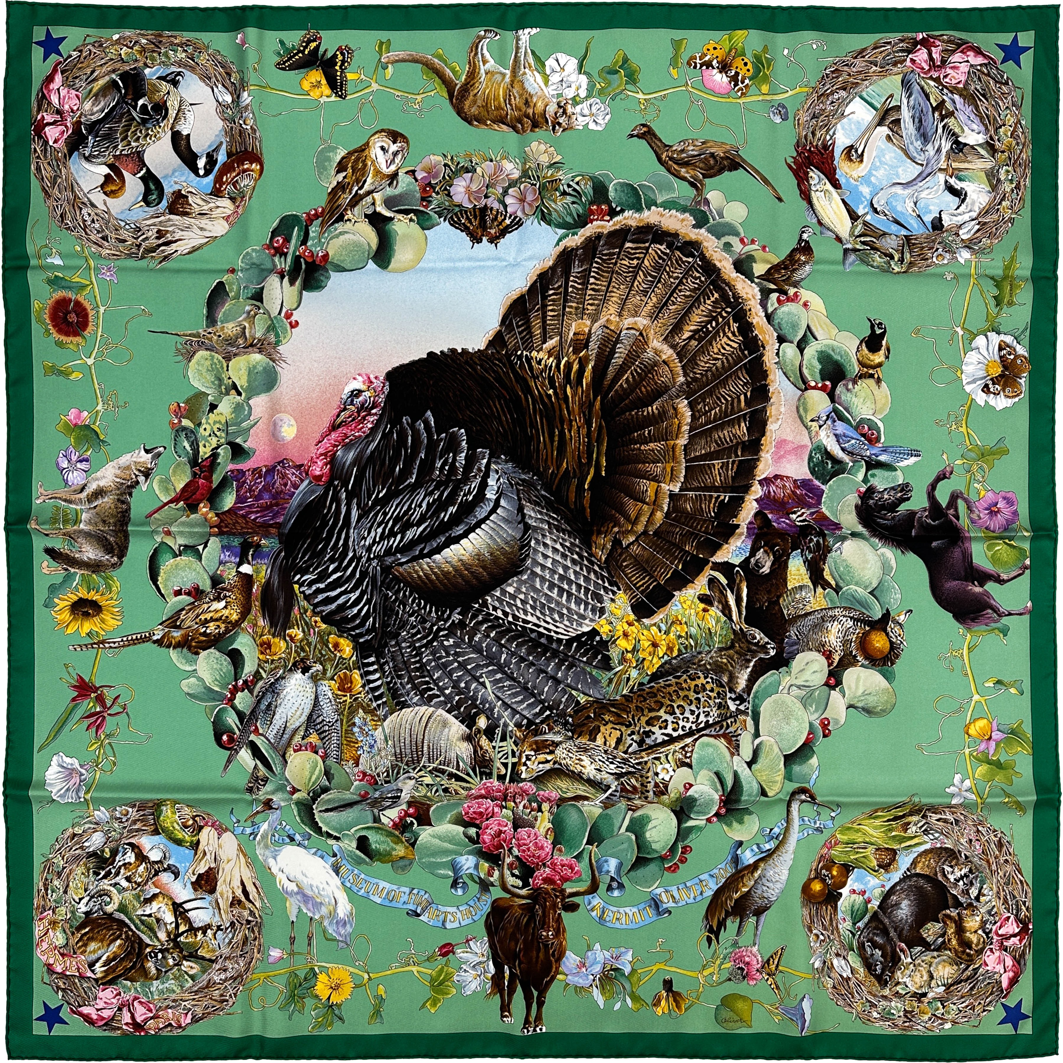 Hermès *Limited Edition Museum of Fine Arts Houston 2005* Faune et Flo
